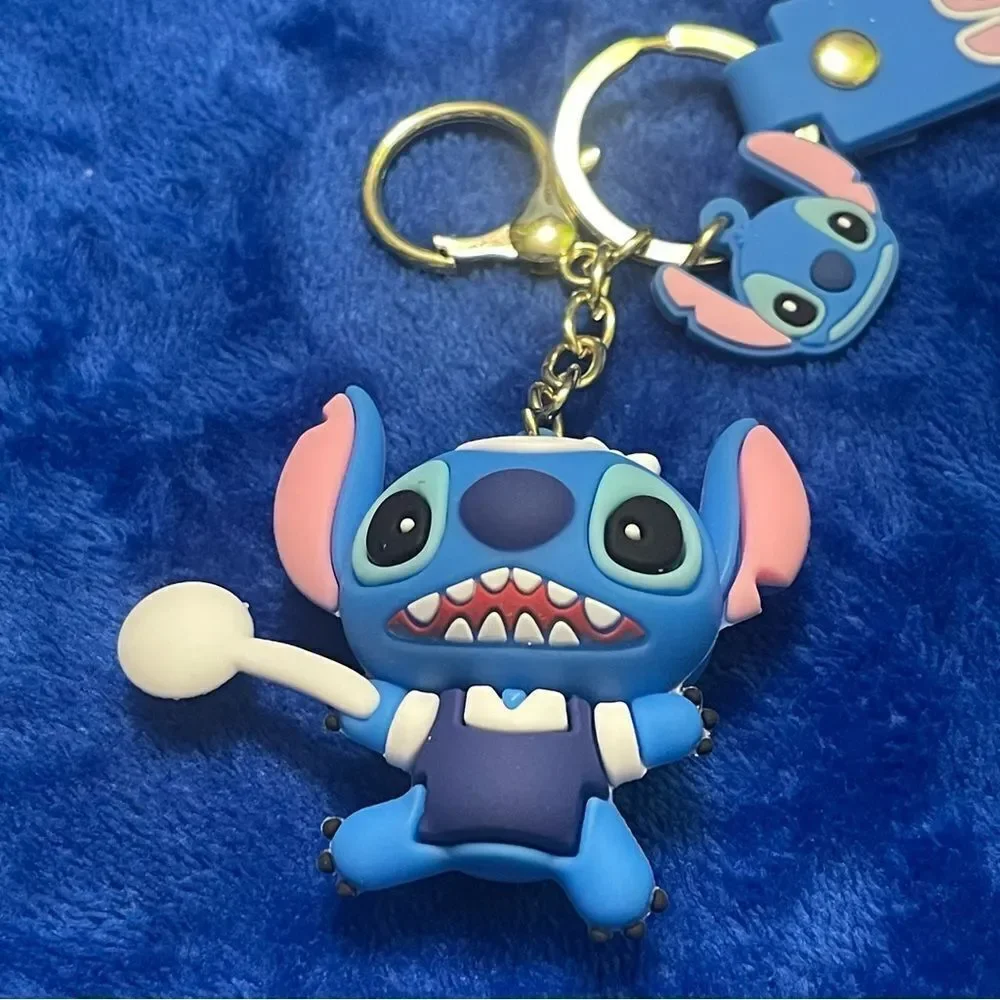 Stitch keychain clip accessory